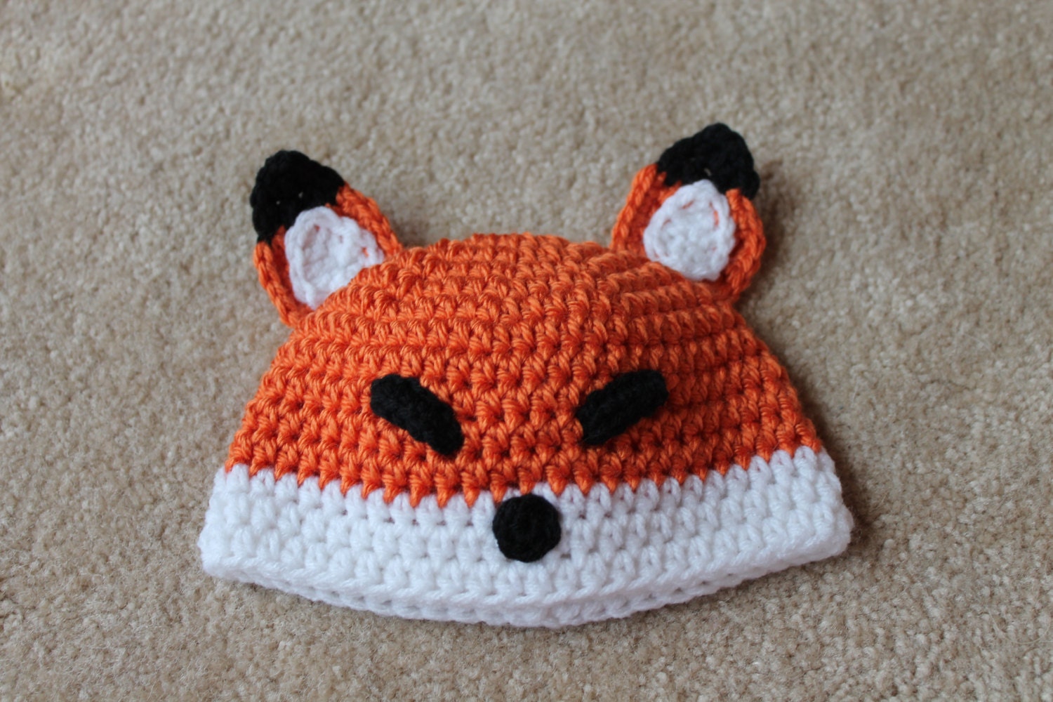 Baby Fox Hat (You choose size, newborn-adult)