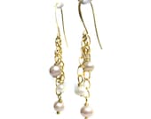 Faux pearl earrings