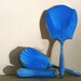 Vintage Art Deco Vanity Set in Electric Blue