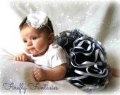 Firefly Baby - Sailor Girl Pageant Skirt - Navy Blue with White Satin Ribbon ruffle Tutu - Photo prop - Newborn Toddler
