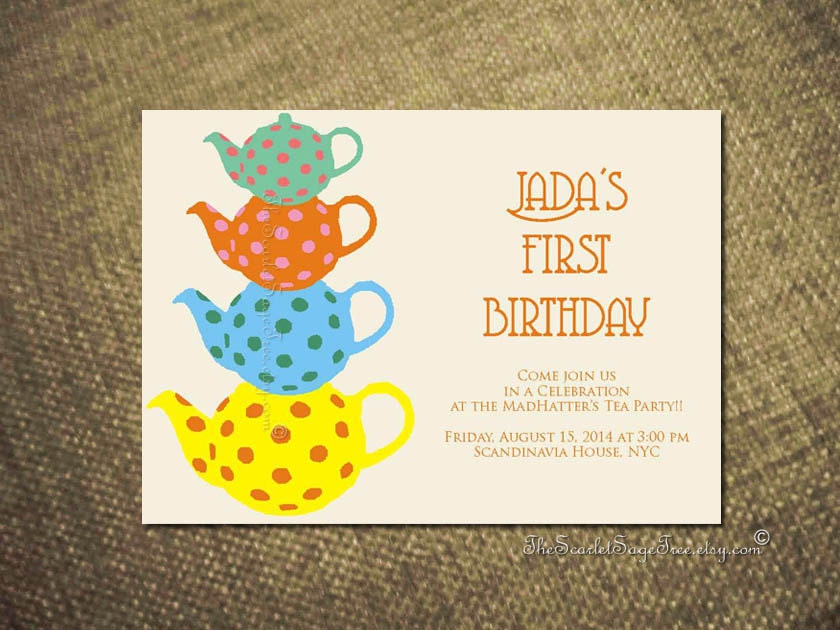 PRINTABLE HIGH TEA Invitation Birthday Party Bridal Shower Baby Bachelorette Hens Housewarming Diy Wedding Template Paper Goods Decor