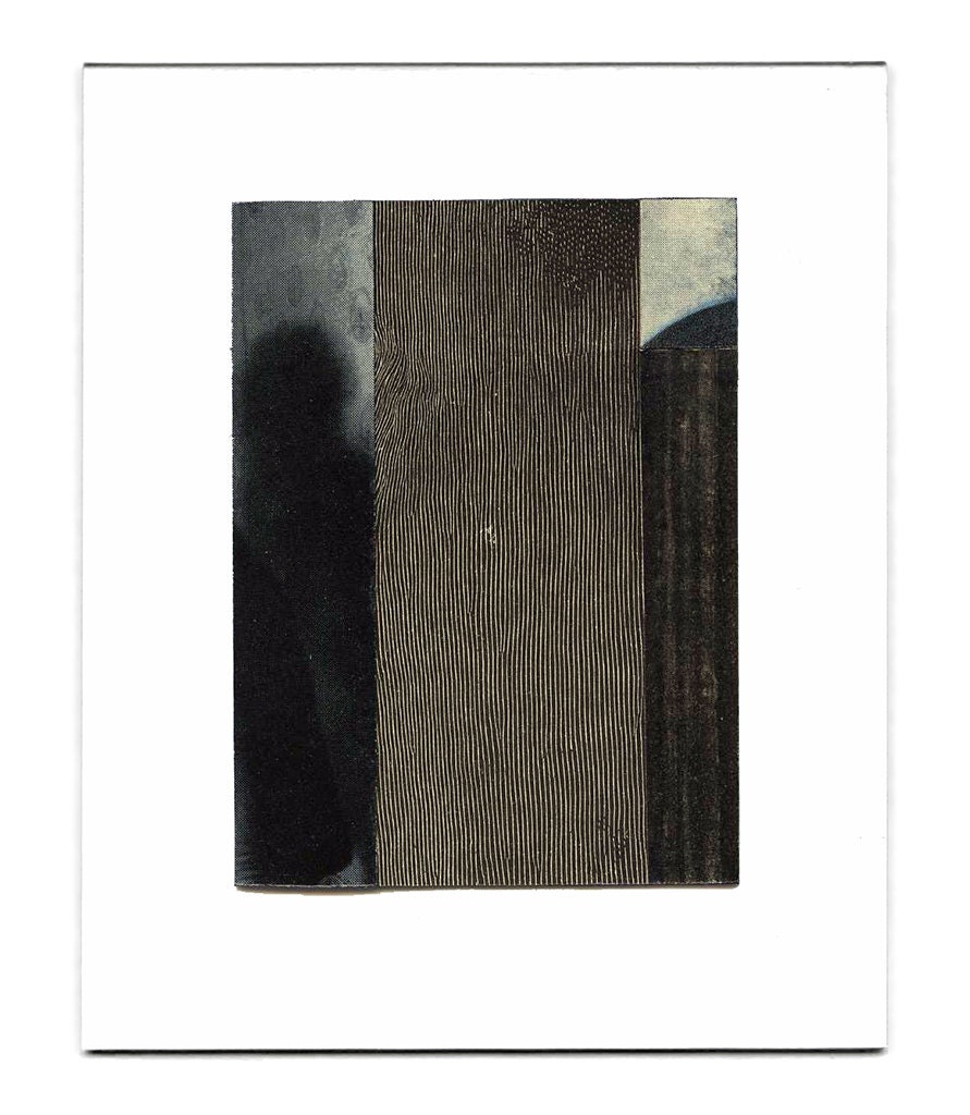 abstract collage - Darker Shadows - framed original art, dark, mysterious, haunting