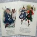 1917 Scottish Lassies 2 Postcards Lot, Women, Collie, Kilts, Antique Vintage