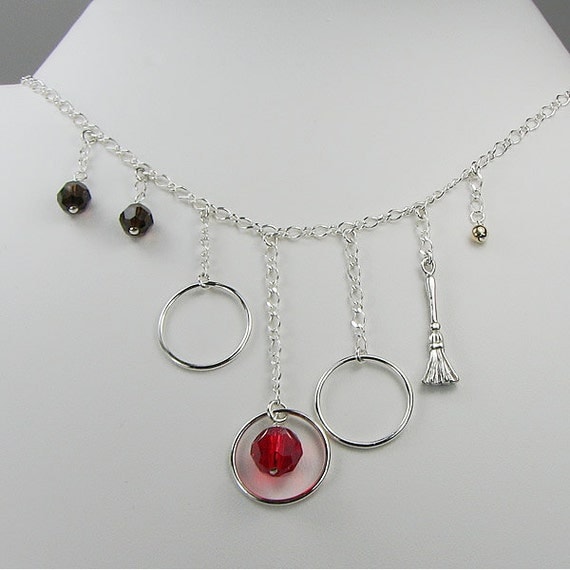 Harry Potter Quidditch Swarovski Crystal Sterling Silver Necklace
