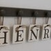 Personalized Kids Name Signs, Custom Baby Boy Nursery Decor Set Includes 5 Wooden Pegs with Ribbon Letters for HENRY