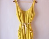 1950's lemon yellow swim dress