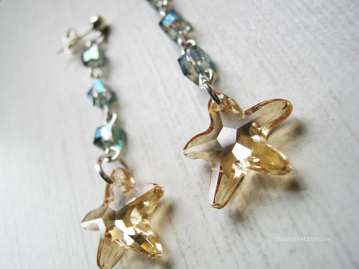 Falling Star Sparkling trail earrings