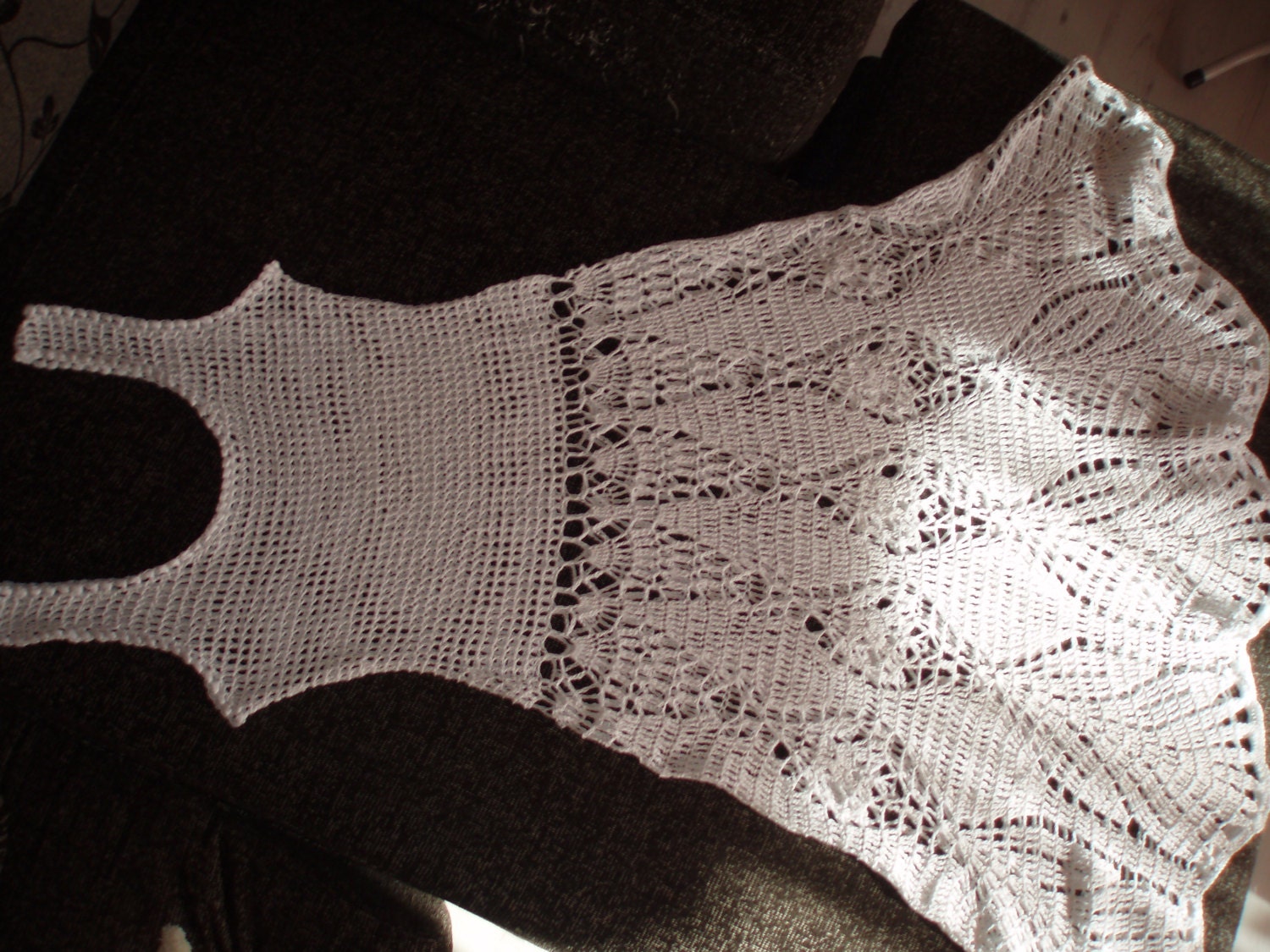 Crochet lace white cotton long maxi bridal wedding party beach womens girls romantic dress