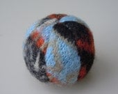 Catnip Rattle Ball in Felted Shetland Wool