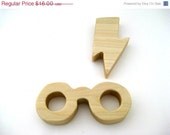 3 DAY SALE - Harry Potter - Infant Organic Teether - Wooden Baby Toy