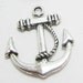10 Silver Anchor Charms 4052