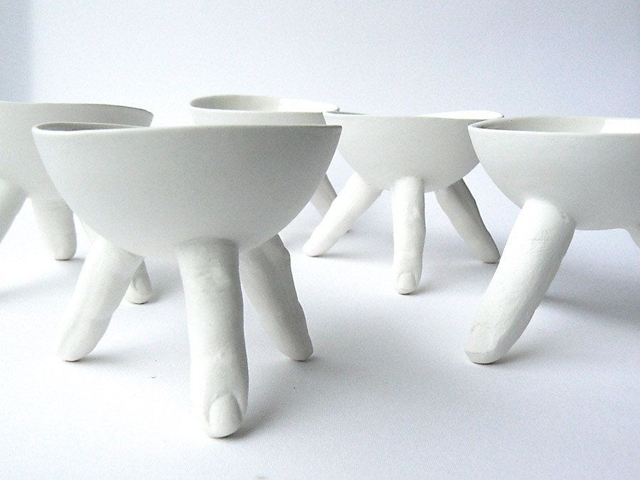 Porcelain Bowl with Fingers - Oil Burner