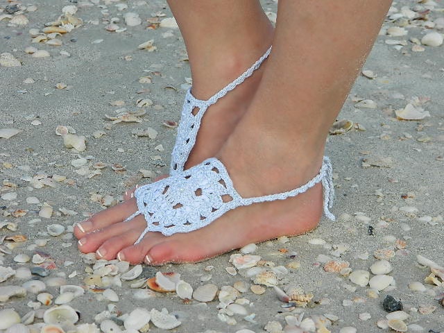 Art Deco Barefoot Sandals, Barefoot Bride, Wedding Sandal, Beach Feet, Yoga Sandals, Art Deco Fashions, Womens Thong Sandal