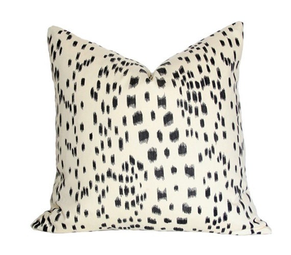 Les Touches Black Designer Pillow Cover - 17x17 (single-sided)