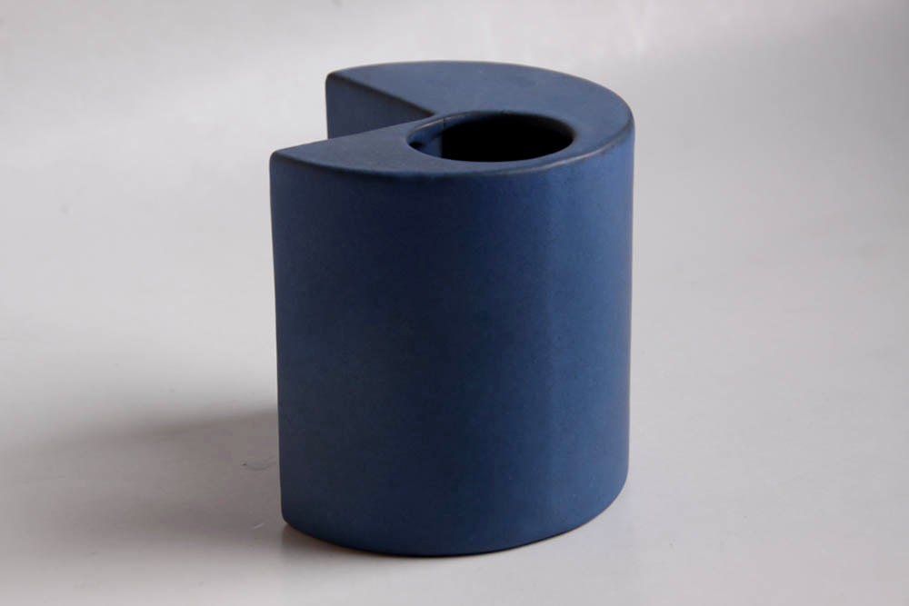 Mid Century Blue Cor Unum Vase (2)  - Dutch Pottery c.70s 80s