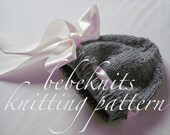 Bebeknits Eyelet Baby Hat Knitting Pattern for 3 Sizes