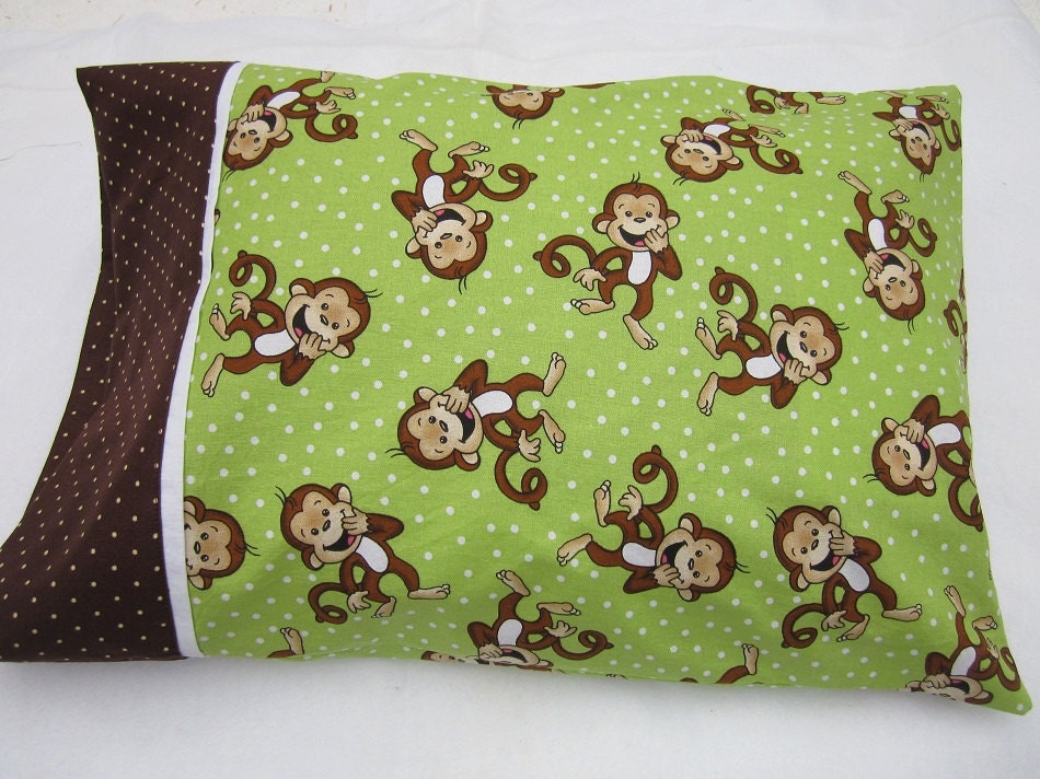 Monkey pillowcase, travel size