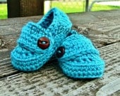 Crochet Infant Button Loafers Baby Booties Shoes