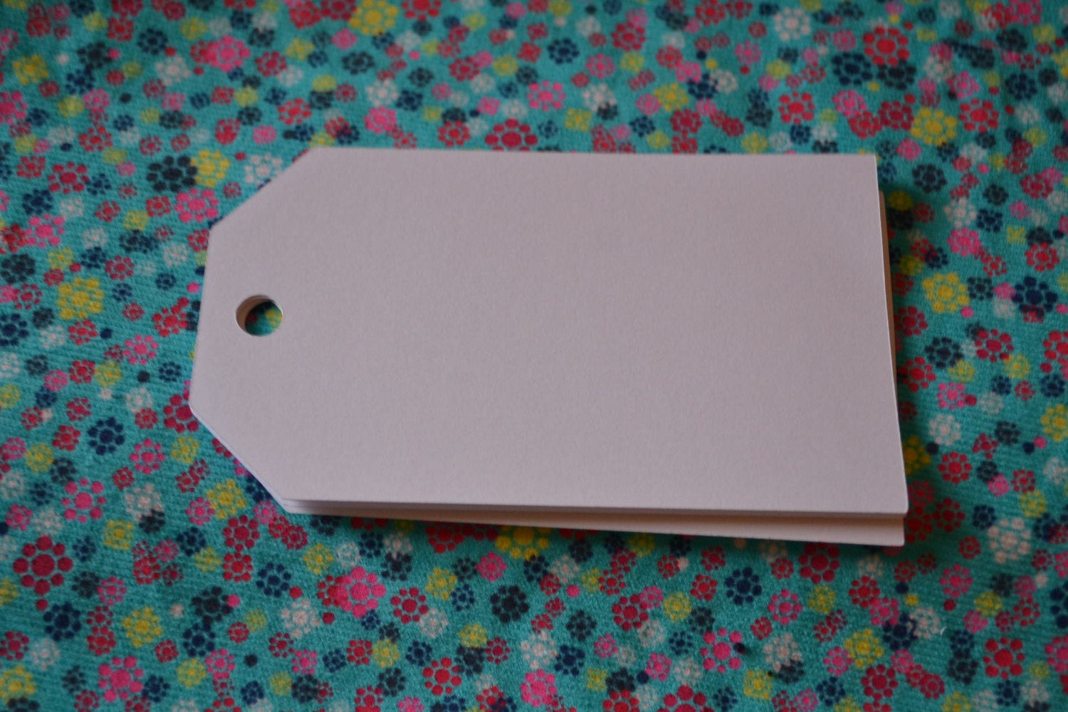Set of 5 White Die Cut Tags