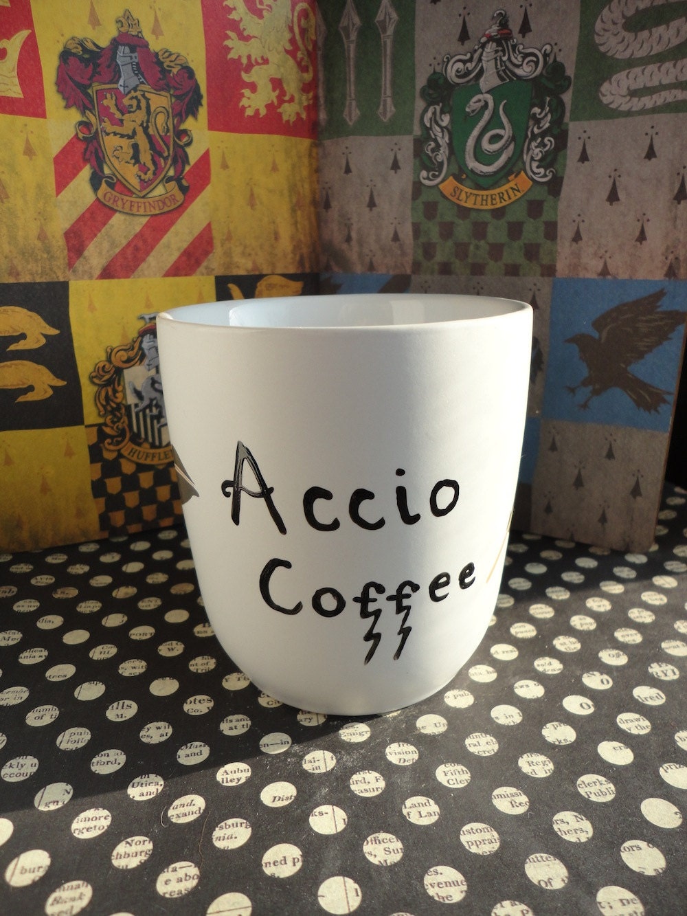 Accio Coffee Harry Potter Feather Mug - Add THE GRIM FREE