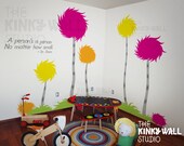 Children Wall Decals Wall Sticker - Lorax Truffula Trees Wall decal  - Dr seuss - 141