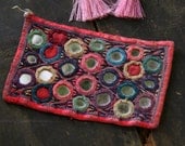 Gypsy: Vintage "Banjara" Indian Kutch Gypsy Mirrorwork Patch / Indian Gypsy Handmade Embroidery / Boho Fashion Design, Upcycling