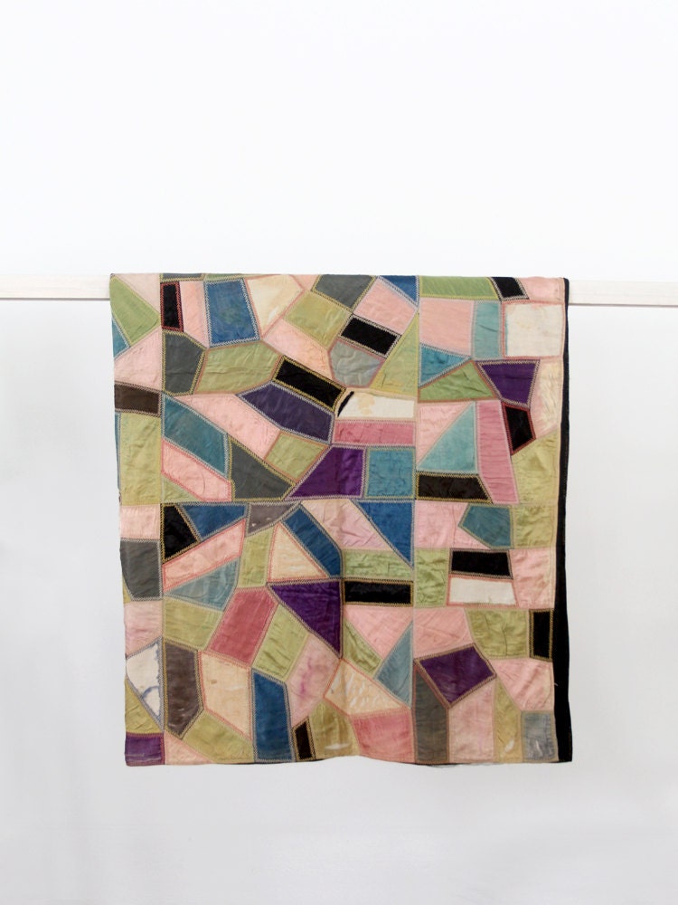 1900s Crazy Quilt / Patchwork Quilt