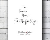Personalized Wedding gift: ANNIVERSARY gift, Wedding VOWS, Bride & Groom First Dance Lyrics