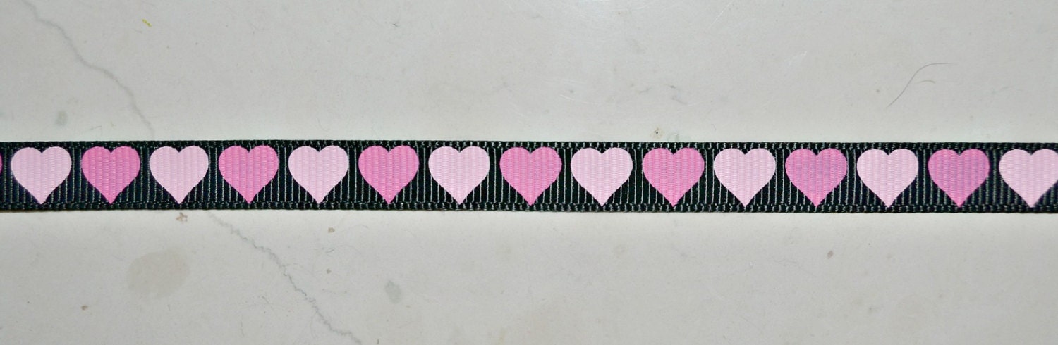 Light pink and pink 3/8" grosgrain ribbon on black Il_170x135