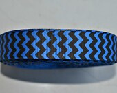 Black chevron on royal blue 7/8" grosgrain ribbon Il_170x135