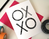 XOXO / Letterpress Printed Card