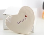Cermic Ring Dish Jewelry Catcher Friend Unique Gift