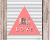 Pursue Love Print- Coral/Pink