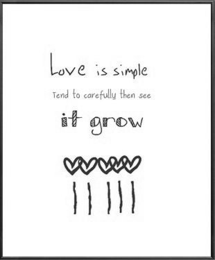 Black and White Illustration LOVE Print Love Typography Couple Wedding Shower