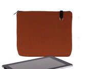 iPad Sleeve, Unisex iPad cover, Men's iPad Case, Women's iPad Case, Padded iPad Sleeve, Pockets, Tablet Case, Orange, RTS