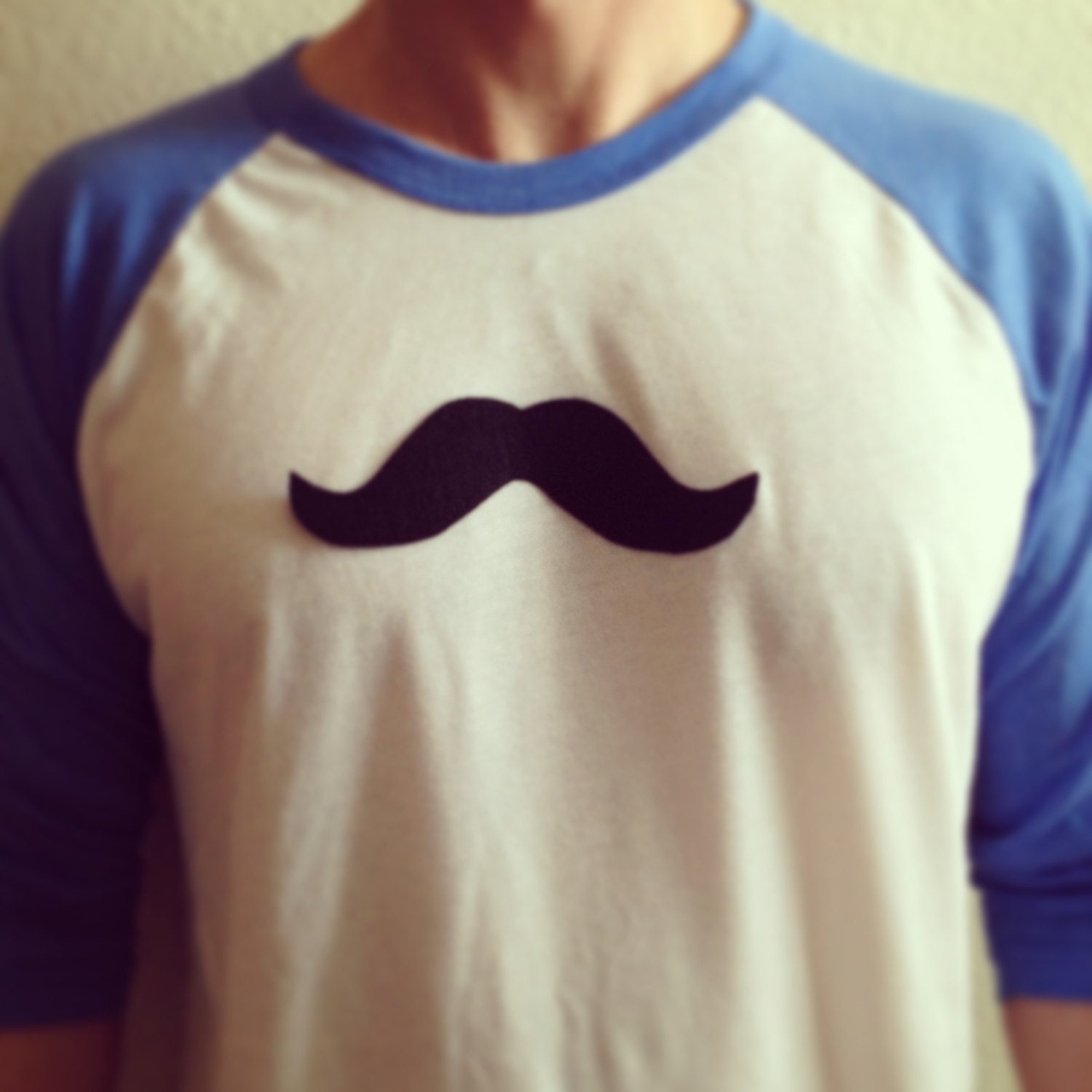 Mustache Baseball Tee -Adult
