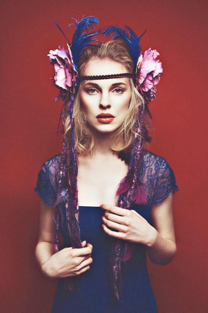 Purple Fairy Goddess Headdress (As seen in Hungarian ELLE Magazine)