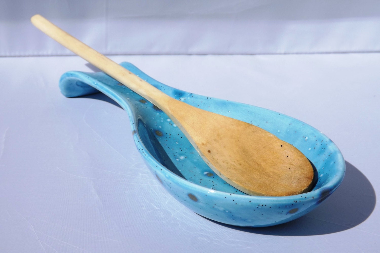 Large Kitchen Spoon Rest Hand Painted Ceramic (choice of colors)