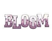 Spring Decor - Bloom Letters with Purple Flowers