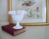 Fenton Milk Glass Compote
