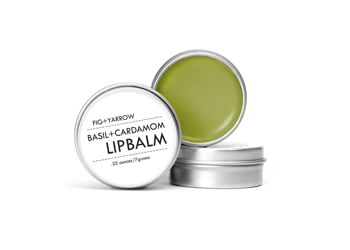 LIP BALM--Basil Cardamom in .25 oz tin - organic - apothecary