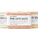 BATH TRIO - bundle of three 5 ounce packettes - Floral Milk Bath, Mustard Soak, Pink Love Salts - organic - handcrafted - apothecary