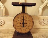 Vintage Kitchen Scale - Columbia Family Scale - Rustic Antique Black