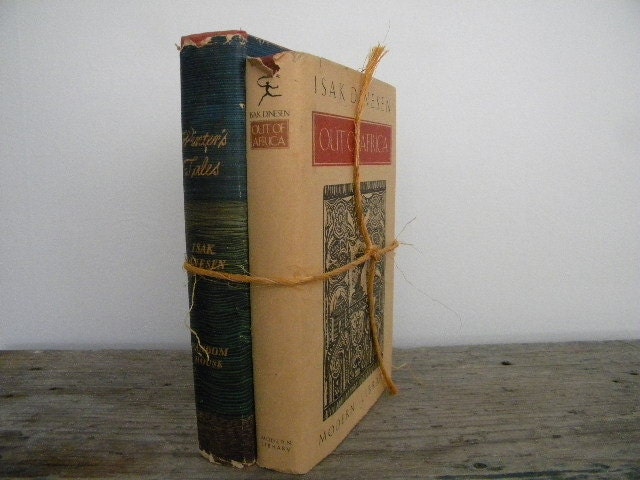 Isak Dineson book collection. vintage. out of africa. winters tales.