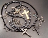 Cross Crucifix Hematite Goth Vampire DestashCollection