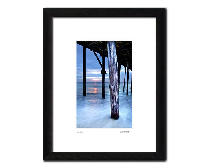 Beach Sunrise Limited Edition Framed Wall Art, Housewarming gift, Blue art, Sunrise Wall decor, Office decor, 11x14 frame Ready to Hang