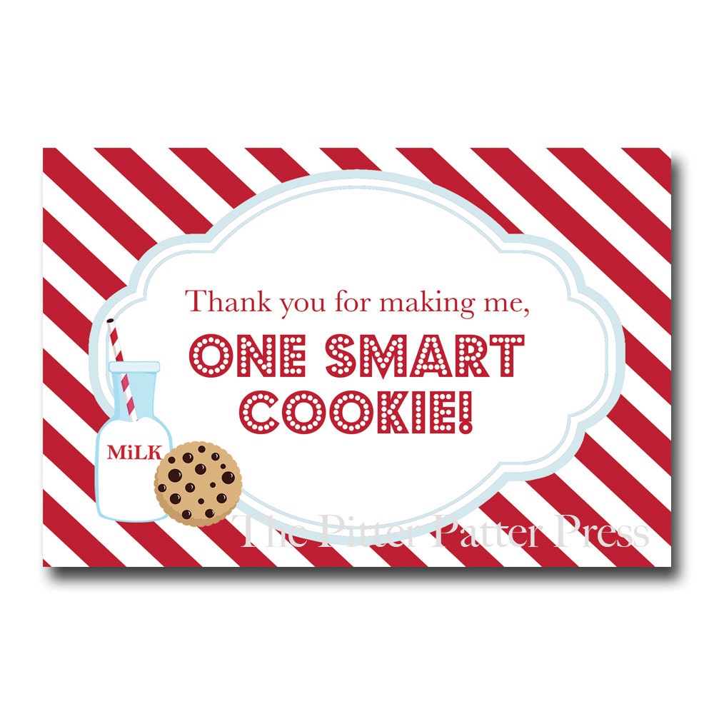 Printable Cookie Themed Teacher Appreciation Card- INSTANT DOWNLOAD Il_170x135
