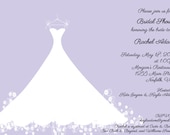 Lavender Bridal Shower Invitation - Wedding Gown - Bridal Luncheon, Bridal Tea Invitation Il_170x135