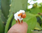 1/2 Inch Micro Mini Sheep - Tiny Amigurumi Crochet Miniature Sheep Lamb - Made To Order