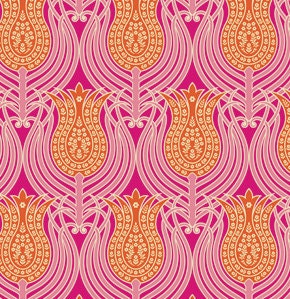 1 Yard "Tulips" in Tangerine by Joel Dewberry, Notting Hill, Quilting Cotton